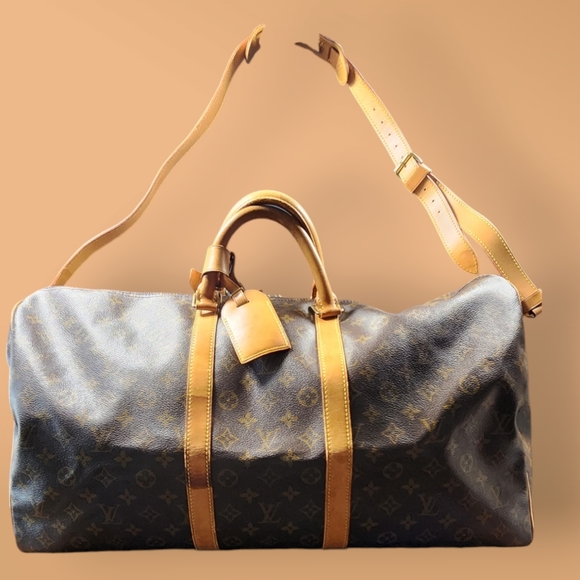 EUC Louis Vuitton Keepal 60 with Straps - Picture 1 of 4